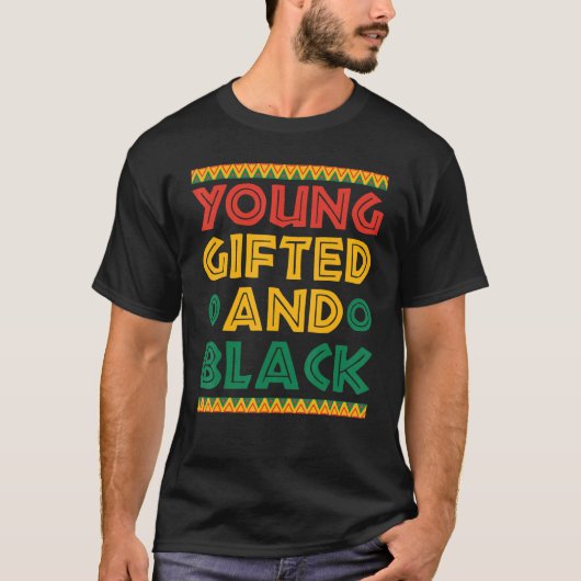 Young ed and Black Men Women Kids African American Tシャツ (正面)