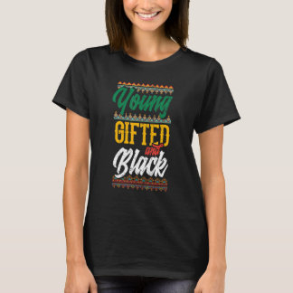 Young  ed And Black Proud African American Heritag Tシャツ