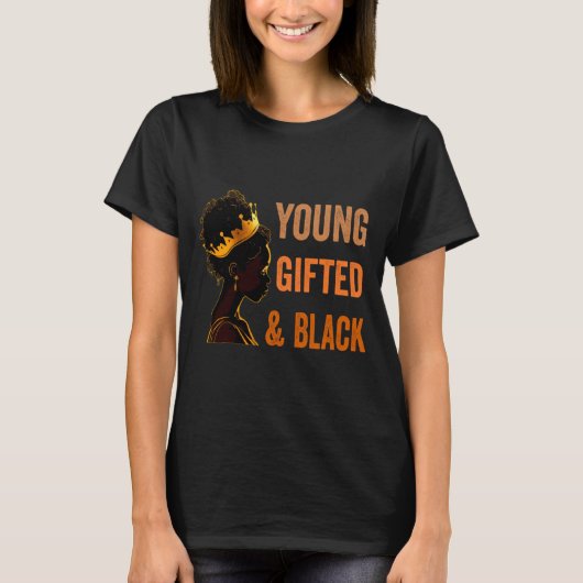 Young Ed Black African American History Girl You T Tシャツ (正面)