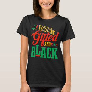Young Ed & Black African Black History Month Men W Tシャツ