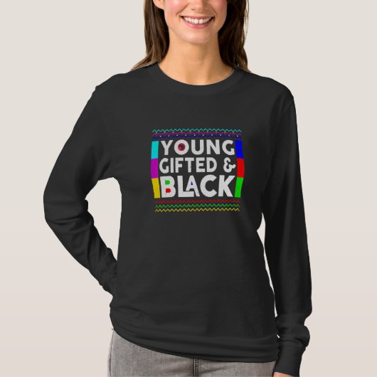 Young ed & Black History Celebrate Melanin African Tシャツ (正面)
