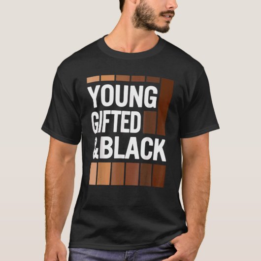 Young Ed Black History Month Afro Woman Blm Tシャツ (正面)