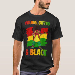 Young Ed & Black History Month Kids Cute Dabbing B Tシャツ