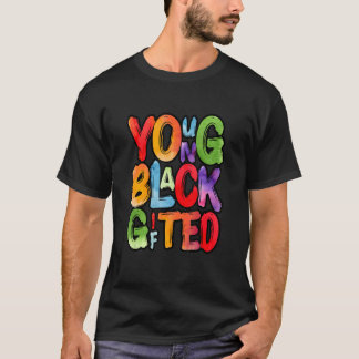 Young ed & Black Men Women Kids Black History Mont Tシャツ