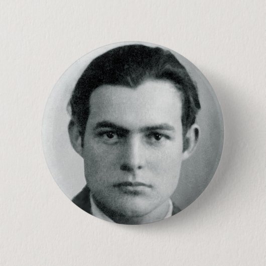 Young Ernest Hemingwayボタン 缶バッジ (正面)
