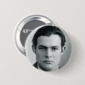 Young Ernest Hemingwayボタン 缶バッジ (正面&裏面)