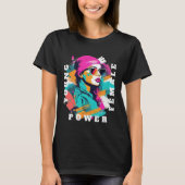 Young Female Power Modern Art Portrait Frau Tシャツ (正面)