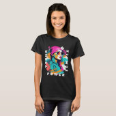 Young Female Power Modern Art Portrait Frau Tシャツ (正面フル)