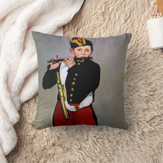 Young Flutist, The Fifer, Edouard Manet, 1866 クッション (ブランケット)