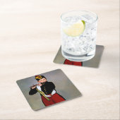 Young Flutist, The Fifer, Edouard Manet, 1866 スクエアペーパーコースター (インサイチュ)