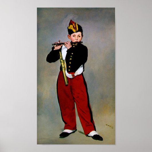 Young Flutist, The Fifer, Edouard Manet, 1866 ポスター (正面)