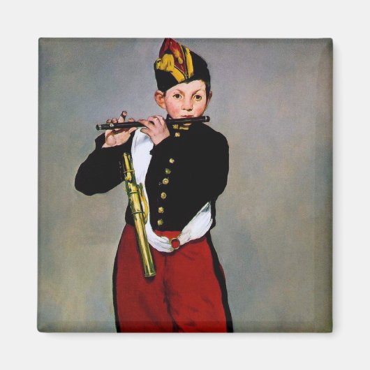 Young Flutist, The Fifer, Edouard Manet, 1866 マグネット (正面)