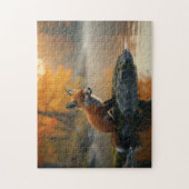 Young Fox in Autumn ジグソーパズル (縦)