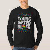 Young Gifted And Black American Pride Black Histor Tシャツ (正面)