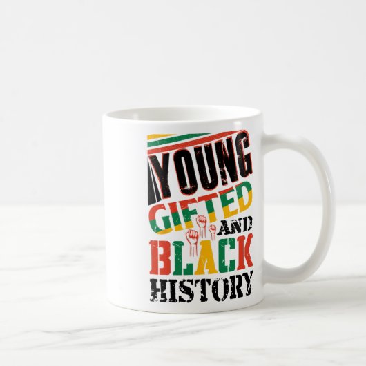 Young Gifted And Black History  コーヒーマグカップ (右)