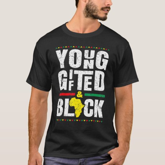 Young Gifted And Black History African American Me Tシャツ (正面)