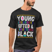 Young Gifted & Black BLM Black History Month Melan Tシャツ (正面)