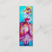 YOUNG GIRL美しいファッションブルーグリーンスパークル スキニー名刺 (裏面)