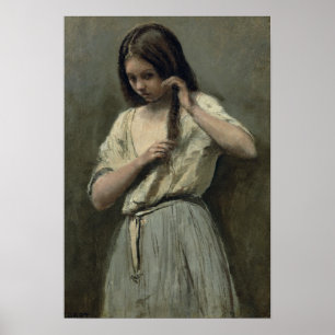 Young Girl at Her Toilet ポスター
