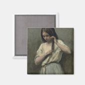 Young Girl at Her Toilet マグネット (正面/裏面)