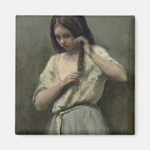 Young Girl at Her Toilet マグネット