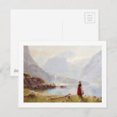 Young Girl By a Lake ポストカード (正面/裏面)