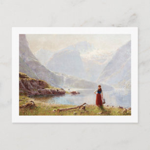 Young Girl By a Lake ポストカード