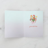 Young girl flourishing in the spring breeze カード (内部)