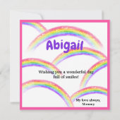 Young Girl Squareの写真ハッピーバースデー カード (裏面)