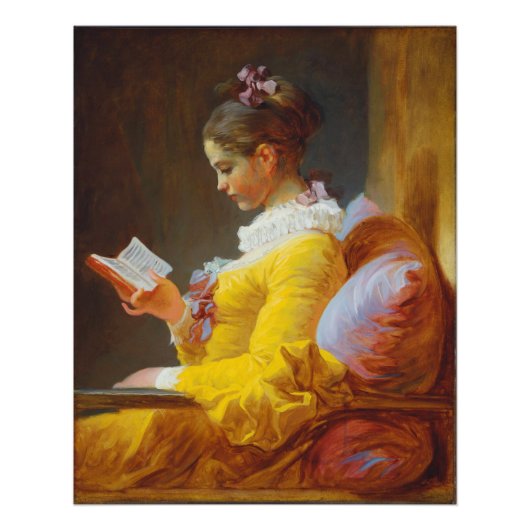 Young Girl's 読 by Jean-Honore Fragonard, Large フォトプリント (正面)