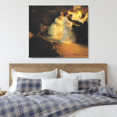 Young Girls at a Piano, 1906 キャンバスプリント (インサイチュ (寝室))