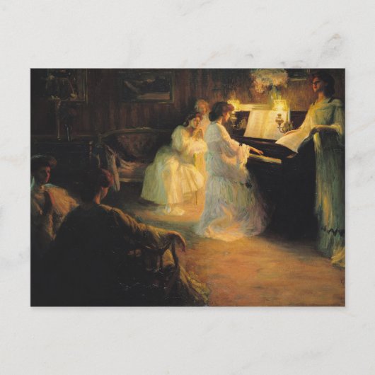 Young Girls at a Piano, 1906 ポストカード (正面)