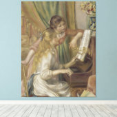 Young Girls at the Piano キャンバスプリント (インサイチュ (ウッドフロア))