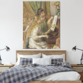 Young Girls at the Piano キャンバスプリント (インサイチュ (寝室))