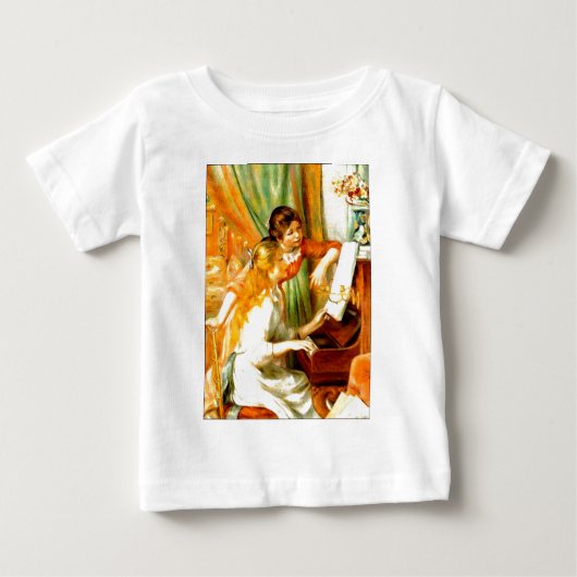 Young Girls at the Piano ベビーTシャツ (正面)