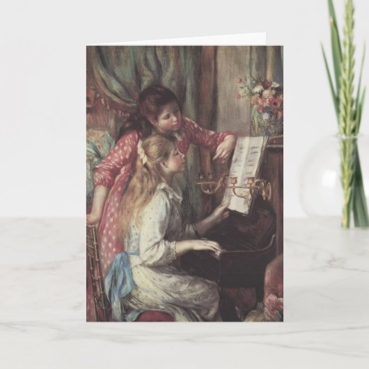 Young Girls at the Piano by Pierreルノアール カード (正面)