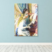 Young Girls at the Piano by Pierreルノアール キャンバスプリント (インサイチュ (ウッドフロア))