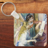 Young Girls at the Piano by Pierreルノアール キーホルダー (正面)