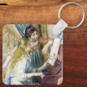 Young Girls at the Piano by Pierreルノアール キーホルダー (裏面)