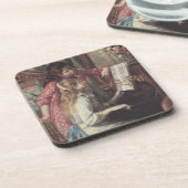 Young Girls at the Piano by Pierreルノアール コースター (左側)