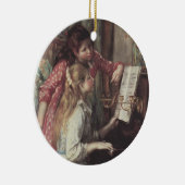 Young Girls at the Piano by Pierreルノアール セラミックオーナメント (右)