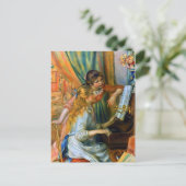 Young Girls at the Piano by Pierreルノアール ポストカード (スタンド正面)