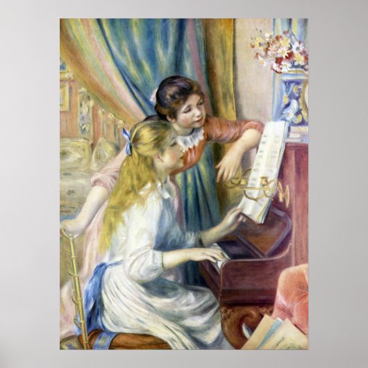 Young Girls at the Piano by Pierre Renoir ポスター (正面)