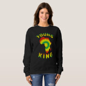 Young King AfricaマップKente Cloth男性女性1 スウェットシャツ (正面フル)