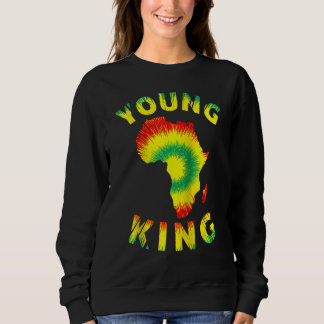Young King AfricaマップKente Cloth男性女性 スウェットシャツ