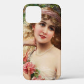 Young Lady With Ladyバラby Emile Vernon Case-Mate iPhoneケース (裏面)