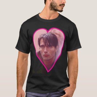 Young Mads Mikkelsen funny retro family family Tシャツ