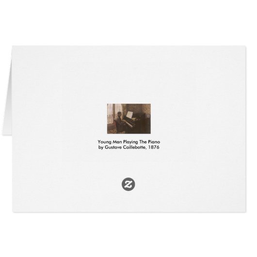 Young Man 遊's the Piano by Gustave Caillebotte (裏面横)