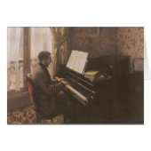 Young Man 遊's the Piano by Gustave Caillebotte (正面横)