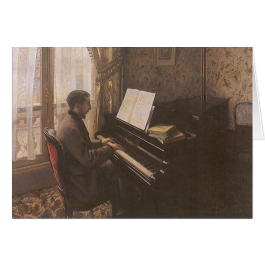 Young Man 遊's the Piano by Gustave Caillebotte (正面横)